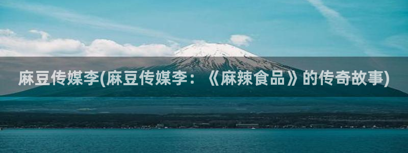 麻豆全集：麻豆传媒李(麻豆传媒李：《麻辣食品》的传奇故事)