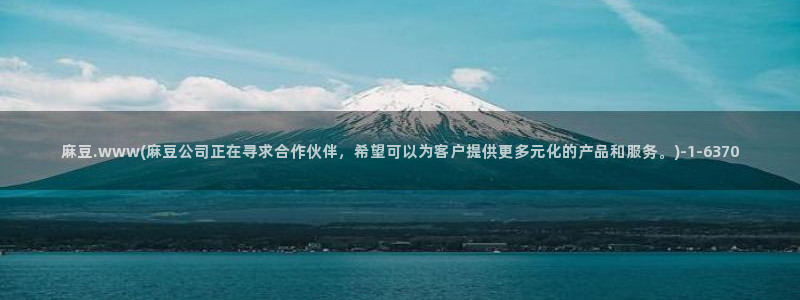 日韩中文麻豆专区：麻豆.www(麻豆公司正在寻求合作伙伴，希望可以为客户提供更多